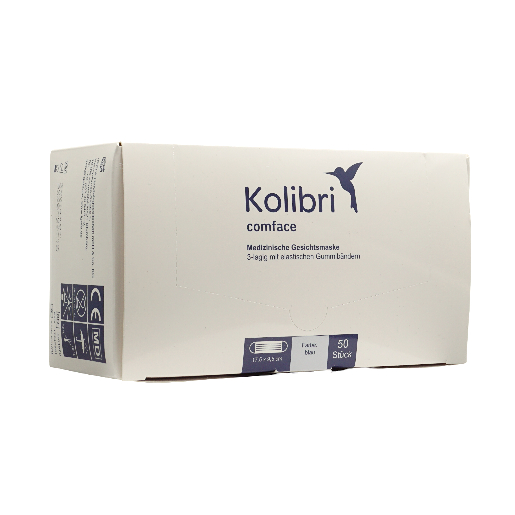 Foto zeigt eine Gesichtsmaske in Blau